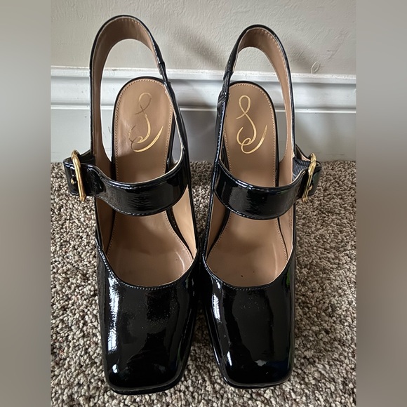 New Sam Edelman Women's Jildie Slingback Patten Leather Mary Jane Heel Size 9.5 - Picture 2 of 11